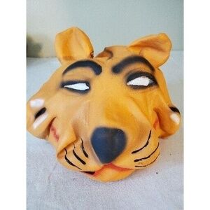 Vintage Tiger Halloween Mask Zoo Animals Cat Safari